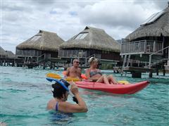 Hilton Moorea has the best snorkeling by their bungalows