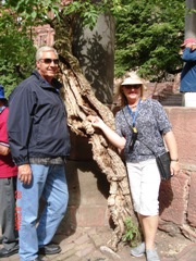 Sue and Chuck Kuiper viewing the castles on the Rhine River