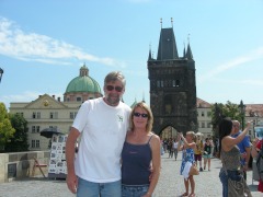 Rick and Lori Berndsen in Prague on their 2 week Viking River Cruise!