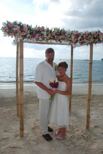 Rick and Lori Berndsen got married at Sandals Negril