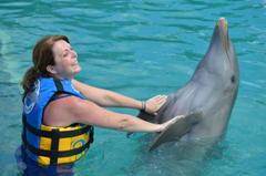 Connie and her dolphin friend