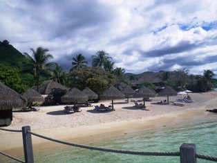 Sofitel Moorea has the largest beach